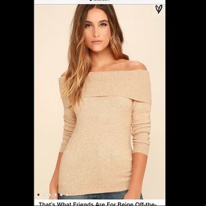 Lulus off the shoulder sweater
